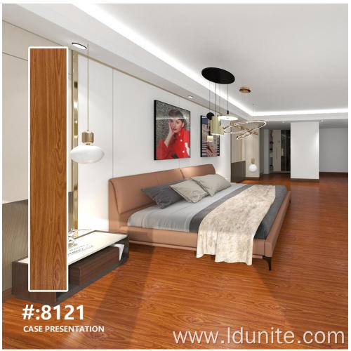 Wooden pattern luxury vinyl tile indoor plastic flooring